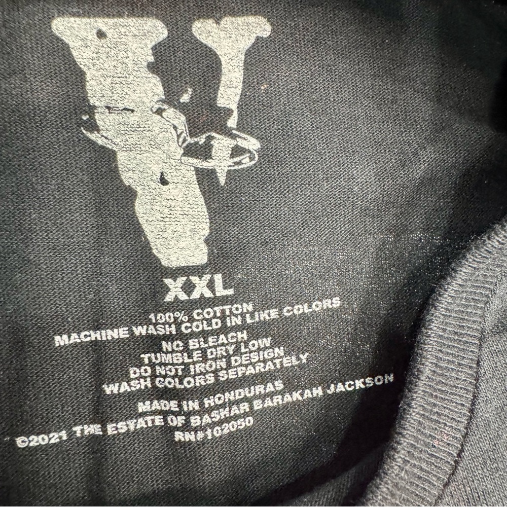 Vlone x Pop Smoke King of New York Pink Tee Mens XXL Rare Streetwear - Picture 6 of 6
